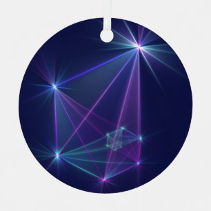 Constellation, Abstract Fantasy Fractal Art Metal Tree Decoration