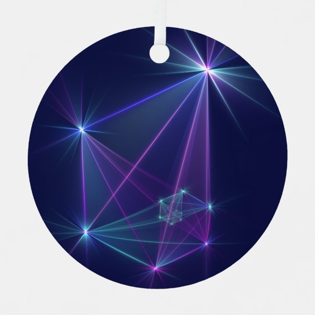 Constellation, Abstract Fantasy Fractal Art Metal Tree Decoration (Front)