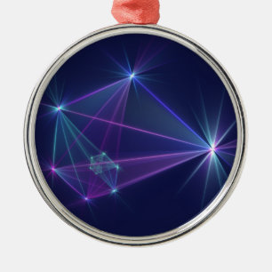 Constellation, Abstract Fantasy Fractal Art Metal Tree Decoration