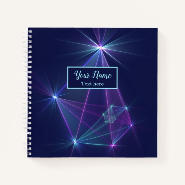 Constellation, Abstract Fantasy Fractal Art Name Notebook (Front)