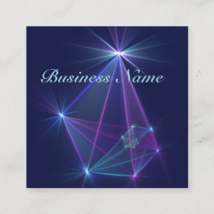 Constellation, Abstract Fantasy Fractal Art Square Business Card