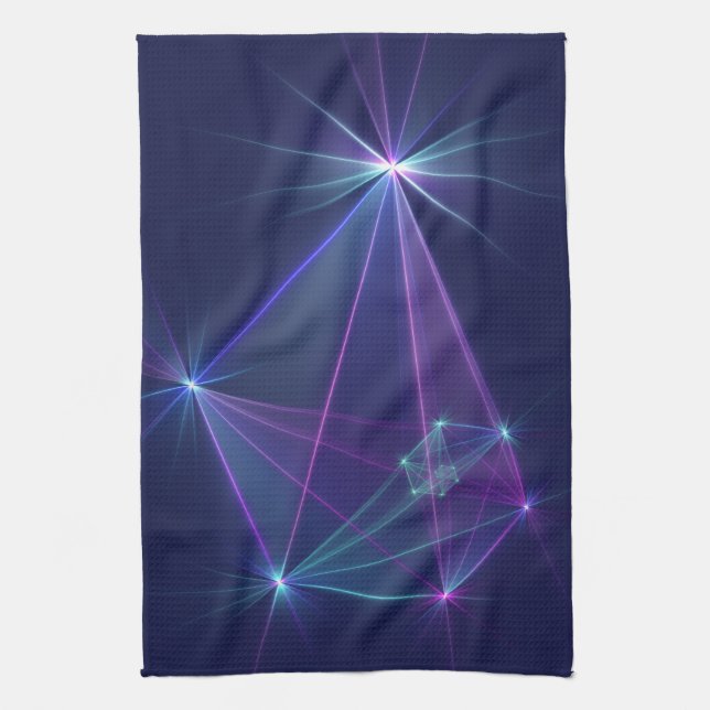 Constellation, Abstract Fantasy Fractal Art Tea Towel (Vertical)