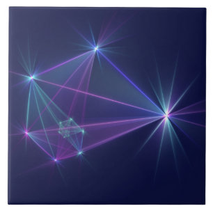 Constellation, Abstract Fantasy Fractal Art Tile