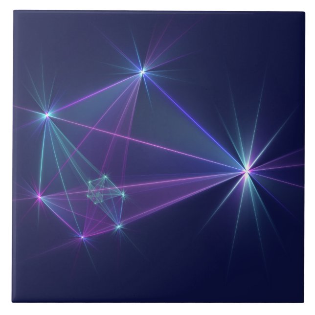 Constellation, Abstract Fantasy Fractal Art Tile (Front)