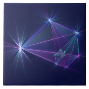 Constellation, Abstract Fantasy Fractal Art Tile