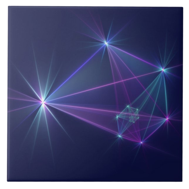 Constellation, Abstract Fantasy Fractal Art Tile (Front)