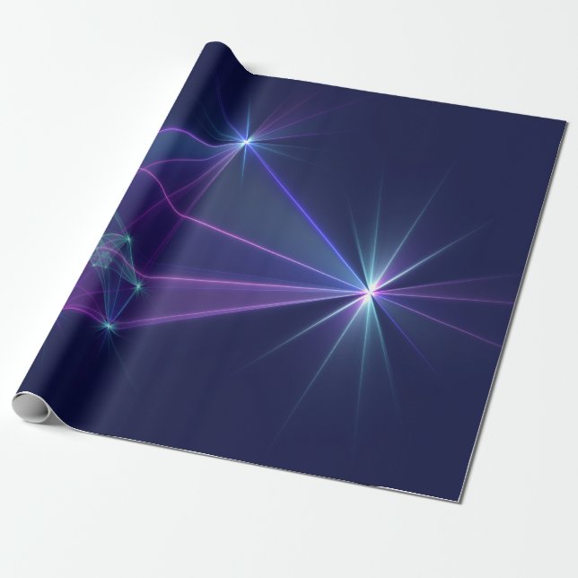 Constellation, Abstract Fantasy Fractal Art Wrapping Paper (Unrolled)
