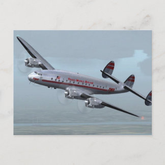 CONSTELLATION AIRPLANE -- AVIATION HISTORY! POSTCARD