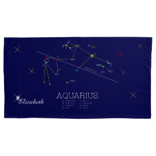 Constellation AQUARIUS unique, superb Pillowcase