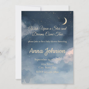 Constellation Baby Shower Invitation   Watercolor