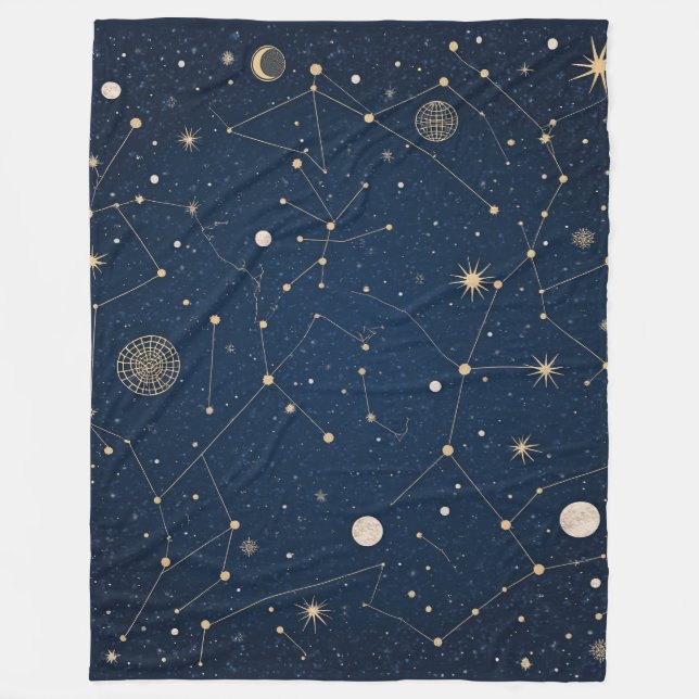 Constellation BlanketThrow  Fleece Blanket (Front)