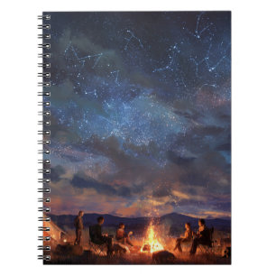 Constellation Campfire Starry Night Notebook