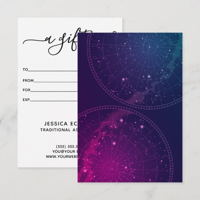 Constellation Chart Astrology Gift Certificate (Front/Back)