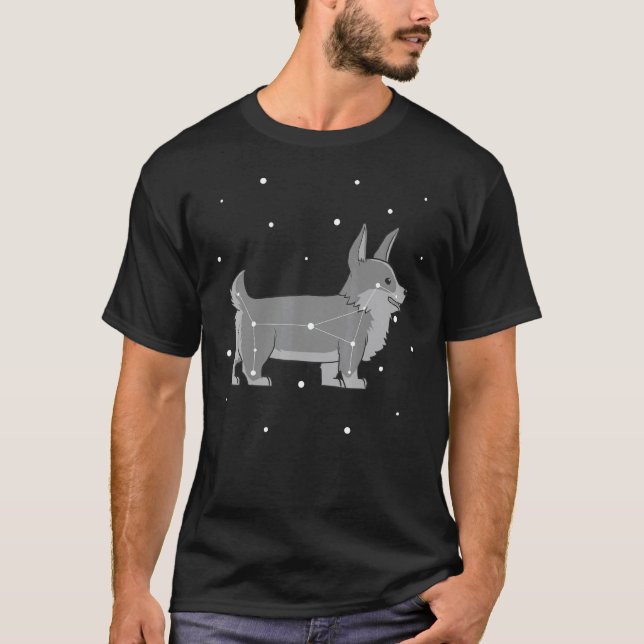 Constellation Corgi Dog T-Shirt (Front)