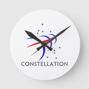 Constellation logo  round clock