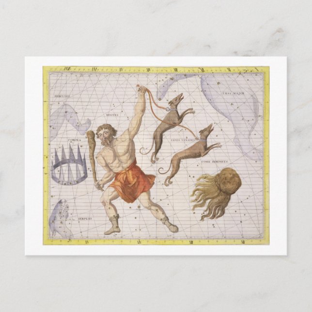 Constellation of Bootes, plate 20 from 'Atlas Coel Postcard (Front)