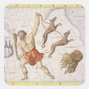 Constellation of Bootes, plate 20 from 'Atlas Coel Square Sticker