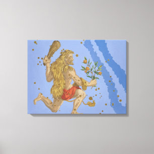 Constellation of Hercules Lion's Pelt, from 'Urano Canvas Print