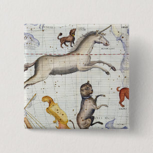Constellation of Monoceros with Canis Major and Mi 15 Cm Square Badge