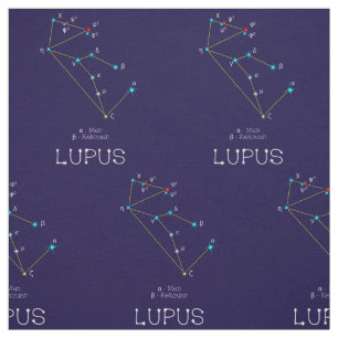 Constellation Of Stars Lupus Or Wolf Fabric