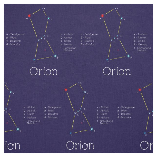 Constellation Of Stars Orion Fabric (Swatch)