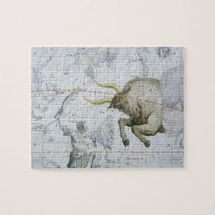 Constellation of Taurus, plate 2 from 'Atlas Coele Jigsaw Puzzle