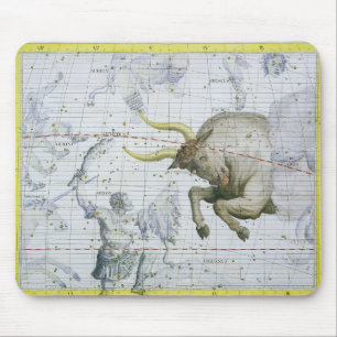Constellation of Taurus, plate 2 from 'Atlas Coele Mouse Mat
