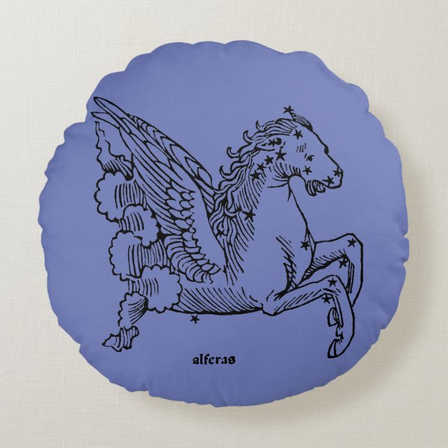 Constellation: Pegasus Round Cushion (Front)