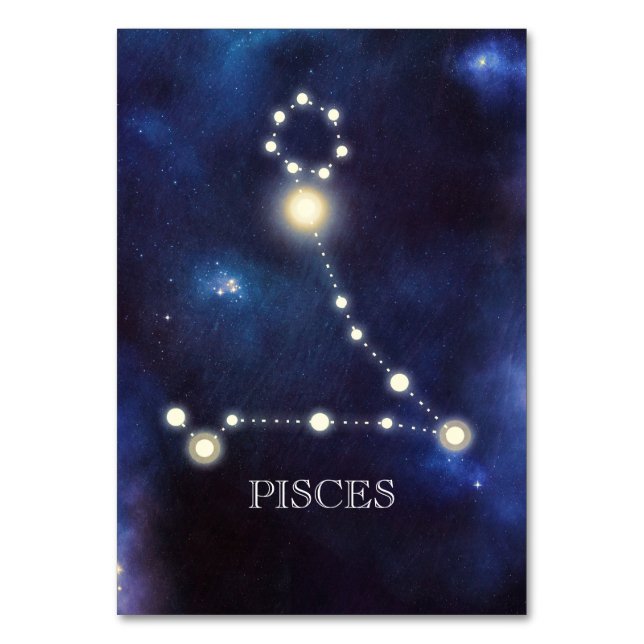 Constellation | Pisces | Wedding Table Number (Front)