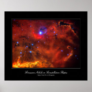 Constellation Puppis Nebula, Hubble space picture Poster