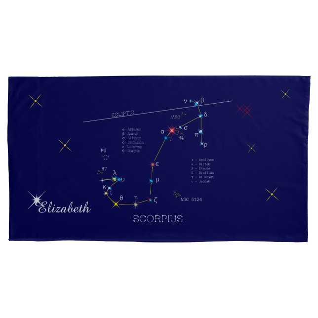 Constellation SCORPIUS unique, impressive Pillowcase (Front)