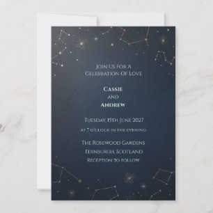 Constellation Star Map Wedding Invitation