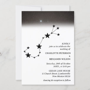 Constellation Starry Night Celestial Wedding Invitation
