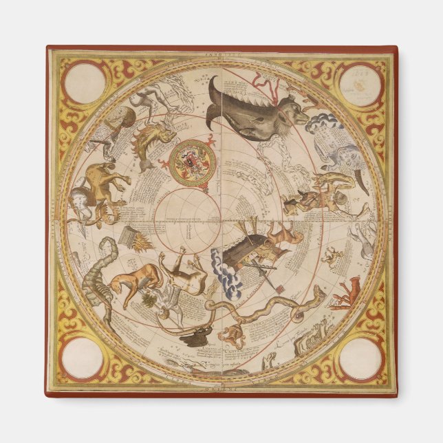 Constellation Stars Southern Sky Vintage Astronomy Magnet (Front)