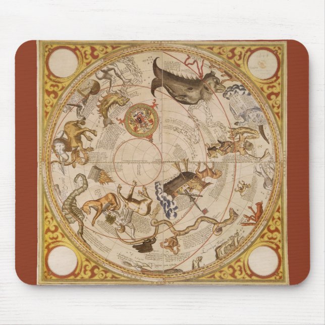 Constellation Stars Southern Sky Vintage Astronomy Mouse Mat (Front)