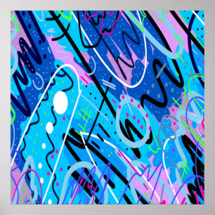 Constellations Abstract Art Poster