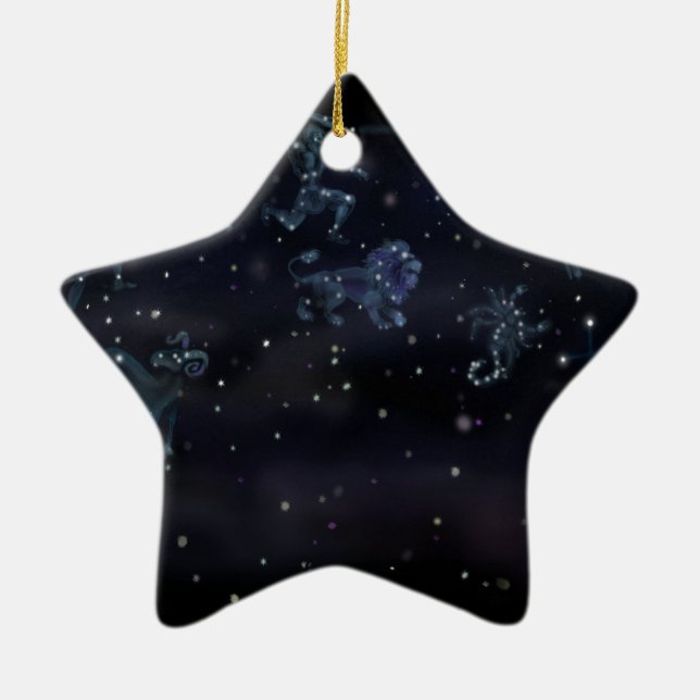 Constellations Ceramic Tree Decoration (Front)