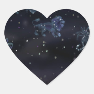 Constellations Heart Sticker