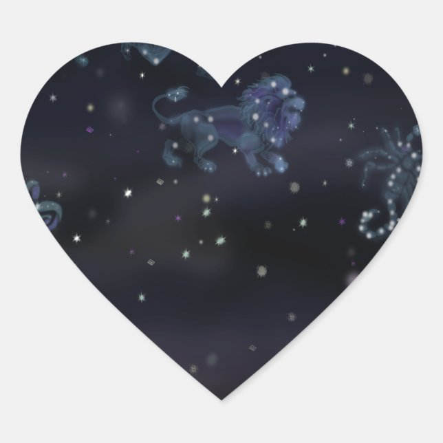 Constellations Heart Sticker (Front)