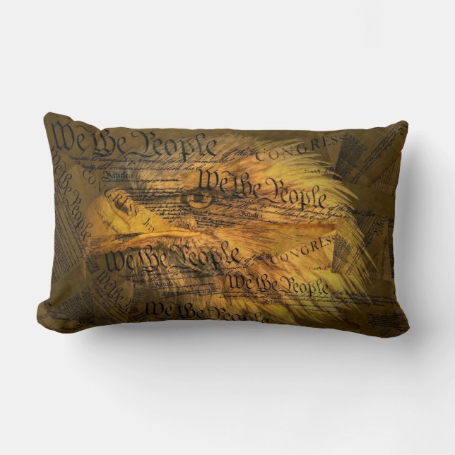 Constitution American Bald Eagle Lumbar Cushion (Front)