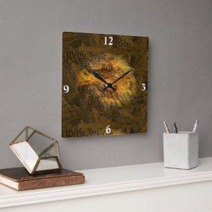 Constitution American Bald Eagle Square Wall Clock