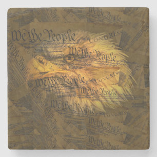 Constitution American Bald Eagle Stone Coaster