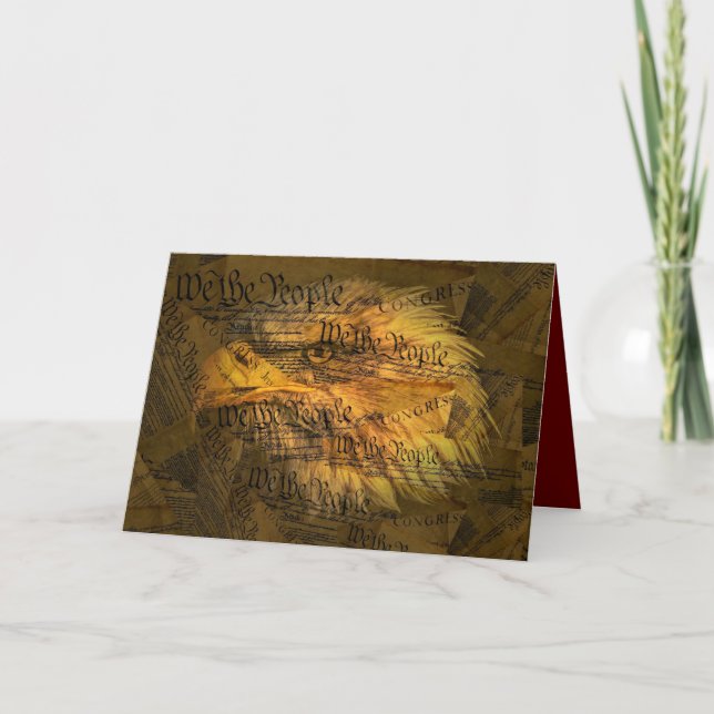 Constitution American Bald Eagle Thank You Card (Front)