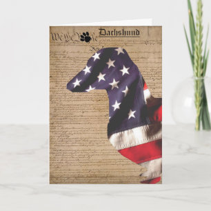 Constitution Dachsund Card