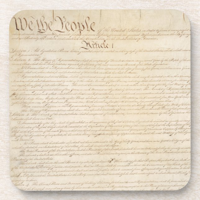 Constitution of the United States, We The People Coaster (Front)
