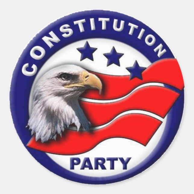Constitution Party logo Classic Round Sticker (Front)