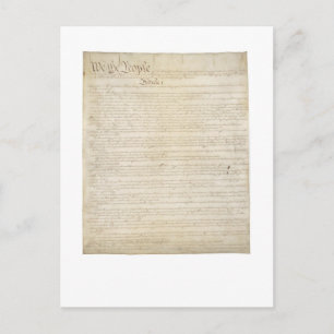 Constitution - Preamble - Article I Postcard
