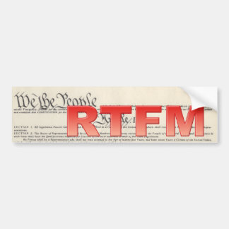 Constitution RTFM Bumper Sticker