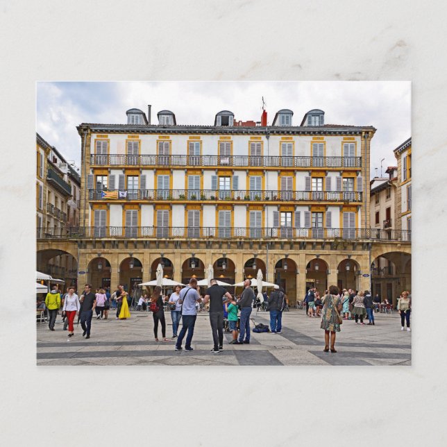 Constitution Square in San Sebastian-Donostia. Postcard (Front)