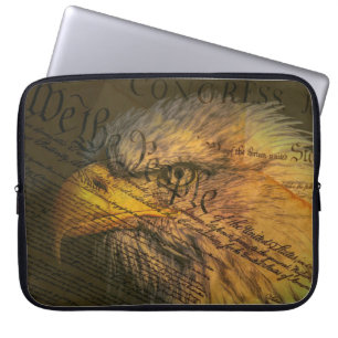Constitution With Bald Eagle Laptop Sleeve